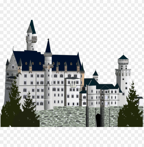 castle clipart germany cute borders vectors animated - neuschwanstein castle High-resolution transparent PNG images set