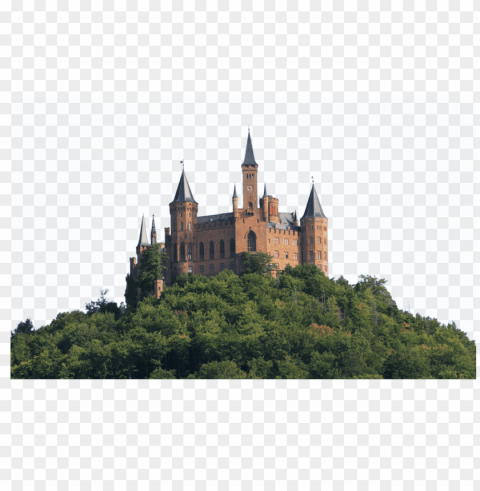 castle on hill PNG Graphic Isolated with Clarity