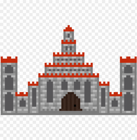 castle - pixel art PNG file without watermark