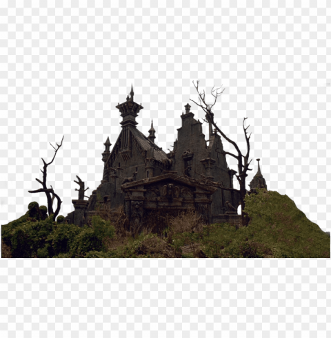 castle clipart - edward scissorhands gothic castle PNG photo