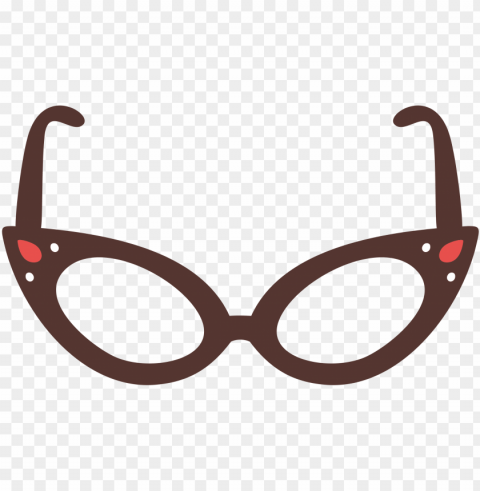 cat eye glasses clip free - cat glasses clipart Isolated Graphic in Transparent PNG Format