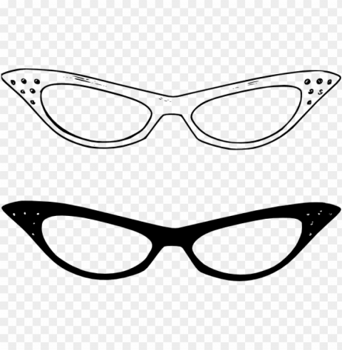 cat eye sunglasses PNG for educational projects
