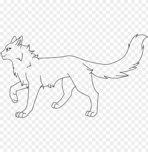 cat lineart favourites by cassyuiu on deviantart - warrior cat lineart base Clear Background PNG Isolated Subject