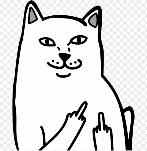 cat middle finger the - stickers middle finger PNG graphics with transparent backdrop