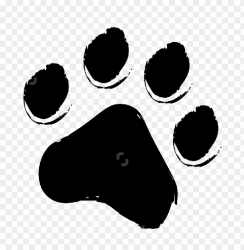 cat paw print drawing cat paw print - paw patrol chase vinyl HighQuality Transparent PNG Isolated Graphic Element