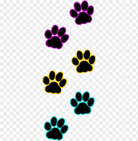 cat paw print pansexual - cat paws print purple Clear Background PNG Isolated Item