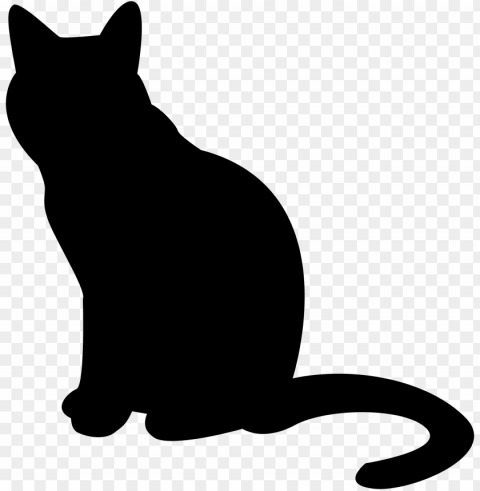 cat silhouette PNG images with transparent canvas variety