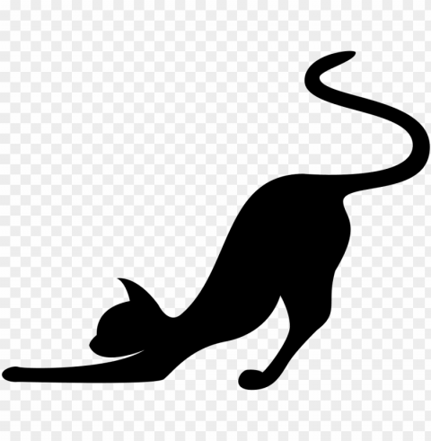 cat stretching silhouette svg icon free download - cat stretching silhouette PNG transparent designs