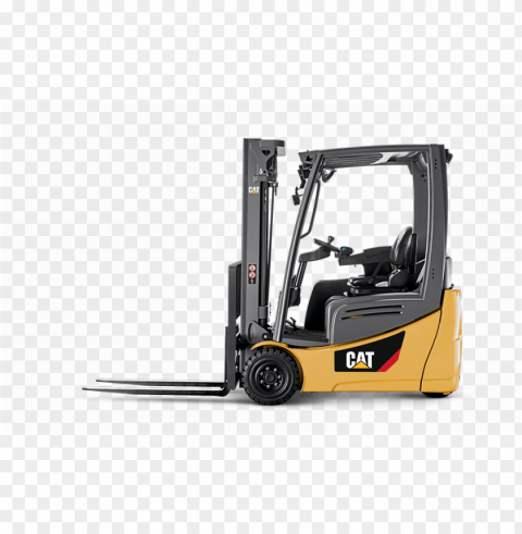 caterpillar electric forklift 4000 Clean Background PNG Isolated Art