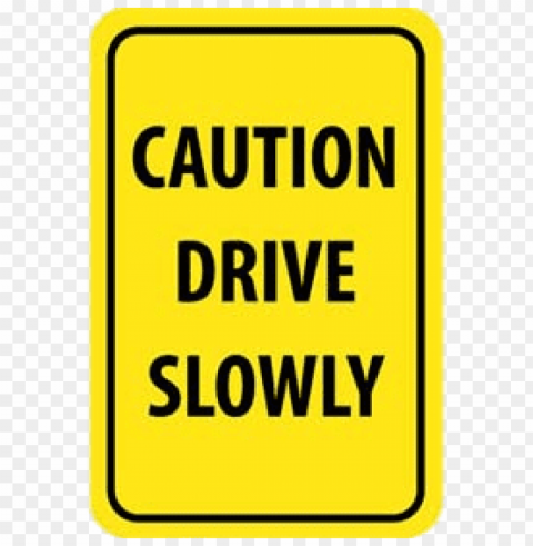 caution drive slowly PNG images with alpha channel selection