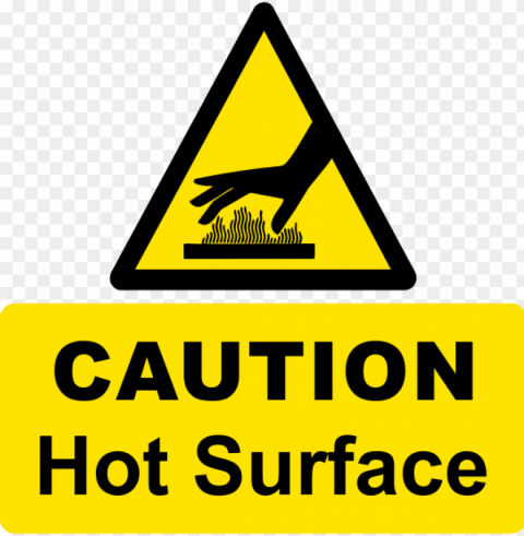 caution hot surface - caution mind your head sign PNG for overlays