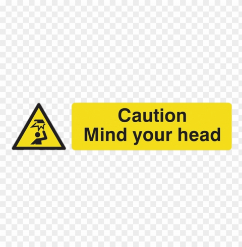 caution mind your head PNG images with alpha transparency bulk