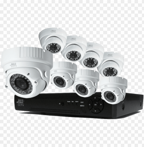 cctv camera images - eclipse security max-4ak1 hd megapixel 4 camera max Isolated Artwork in Transparent PNG Format