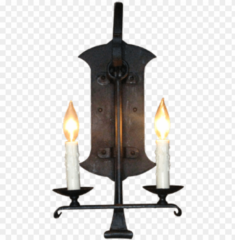 ccws-4 wall fixture - castle candle stick Transparent PNG Isolation of Item