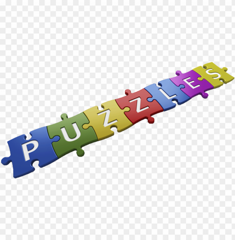 celebrate national jigsaw day on 3rd november and pick - jigsaw word Isolated Artwork on Transparent Background PNG