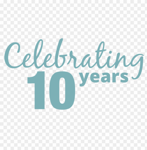 celebrating 10 years Isolated Element in Clear Transparent PNG