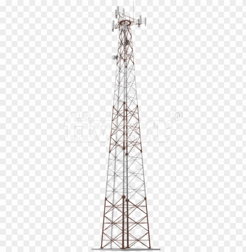 cell phone tower model Transparent background PNG stock