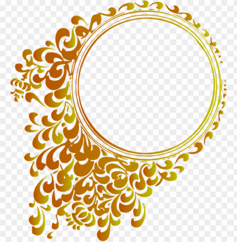 cells - gold circle frame PNG images without BG