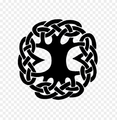 celtic knot circle tattoo Transparent Background Isolated PNG Item