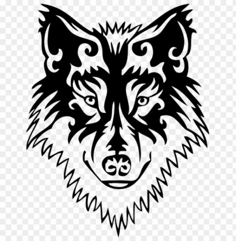 celtic wolf tattoo Transparent Background Isolation in PNG Format