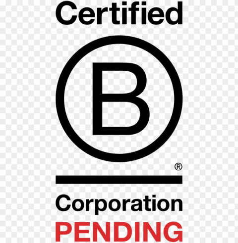 certified b corporation pending-lg - b corps logo Transparent PNG Isolated Object with Detail