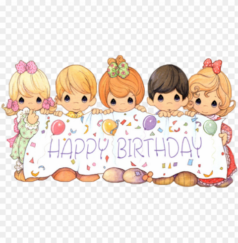 ch - b - precious moments birthday wishes Transparent PNG picture
