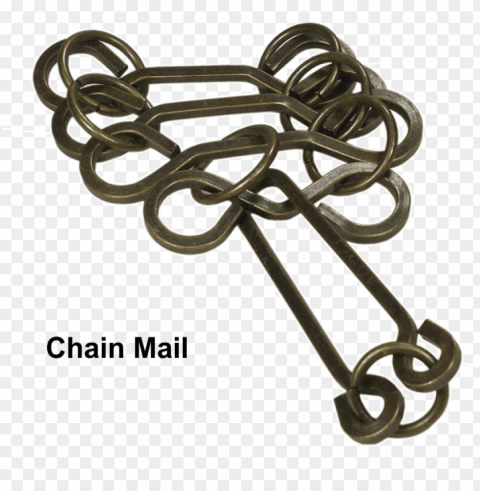 Chain Mail Metal Disentanglement Puzzle Isolated Graphic On Transparent PNG