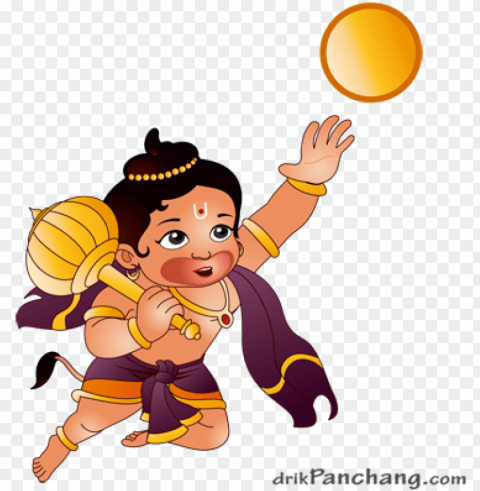 chaitra poornima hanuman jayanthi - bal hanuman eating su Transparent background PNG photos