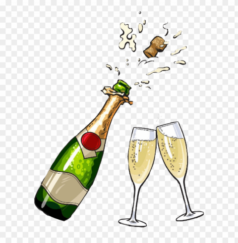 champagne bottle clipart Free PNG download