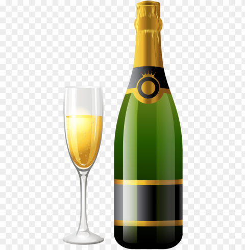 champagne food file Isolated Artwork on Transparent PNG