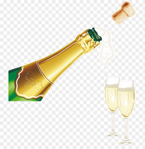 champagne food images Isolated Design Element in Clear Transparent PNG