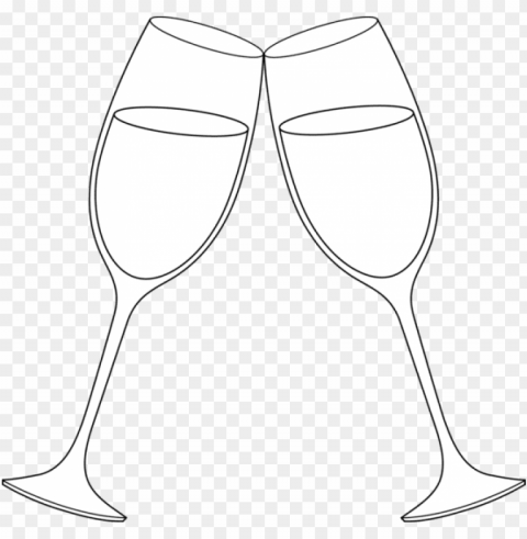 champagne glass wine toast clipart kid - champagne glasses line art Transparent PNG images bulk package