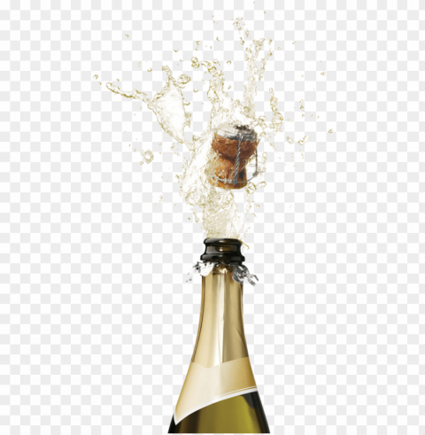 champagne popping picture - champagne bottle poppi Isolated Subject in Transparent PNG Format