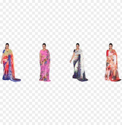 chandana georgette collections - silk Isolated Design Element in Transparent PNG
