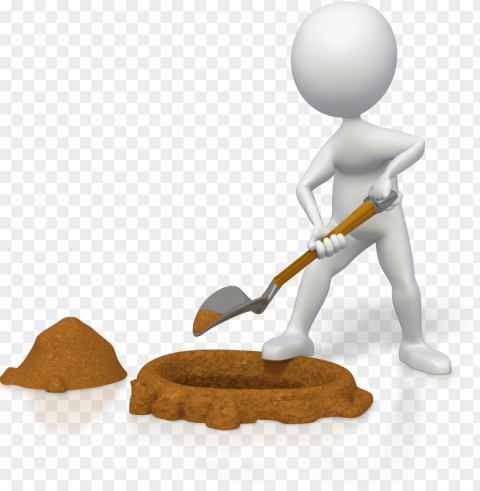 chapter idol portfolio person digging - 3d stick figure do Isolated Item in HighQuality Transparent PNG
