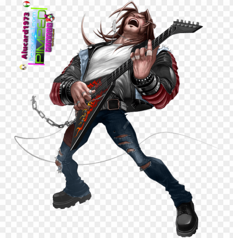 character axel steel guitar hero - guitar hero warriors of rock PNG Graphic with Clear Background Isolation