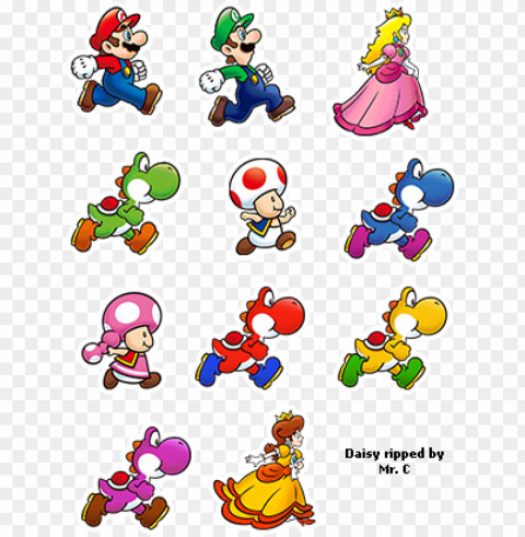 character previews - super mario run characters Clear PNG images free download