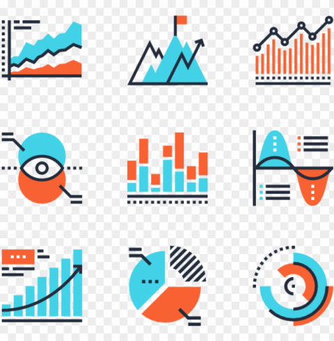 charts and diagrams - digital marketing vector icon Transparent PNG graphics variety
