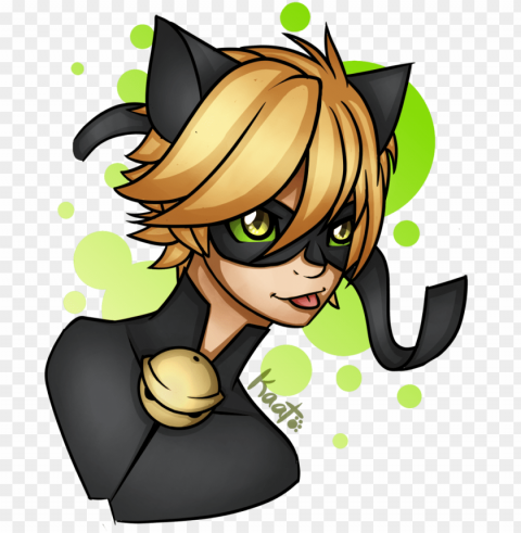 chat noir by cheschire-kaat - miraculous tales of ladybug & cat noir PNG Isolated Subject on Transparent Background