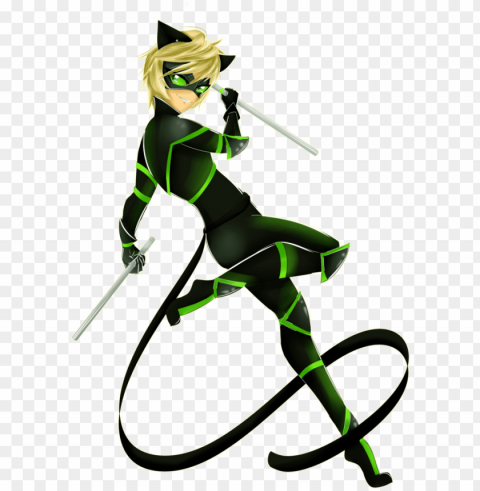 Chat Noir By Valenblack22 - Art PNG With Isolated Background