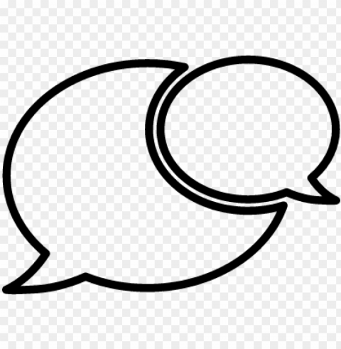 chat two oval outlined speech bubbles vector - speech bubble sv PNG images with transparent canvas compilation