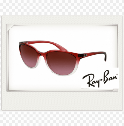 cheap replica ray ban rb4167 cat sunglasses red frame Isolated Subject on Clear Background PNG