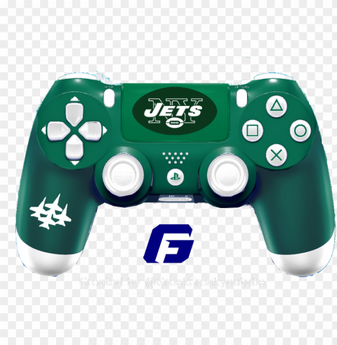 check out all my nfl ps4 controller concept new york - logos and uniforms of the new york jets Transparent PNG Isolated Graphic Design