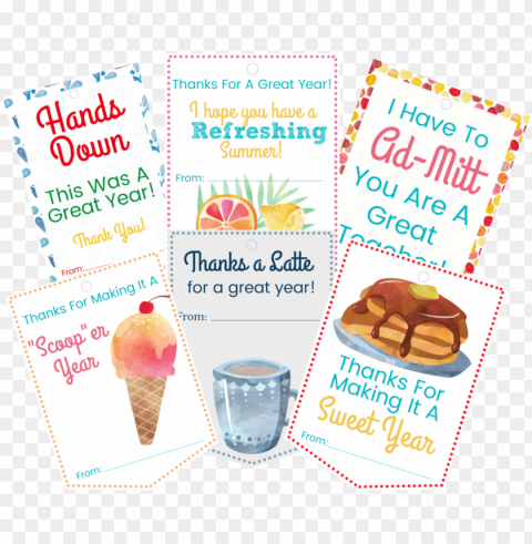 check out the 6 printable tags with teacher gifts for - gift PNG transparency