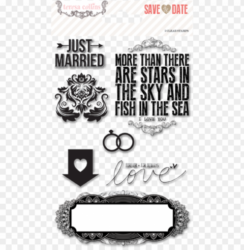 check them out below and click here to get your stash - teresa collins designs save the date stamps PNG images with transparent canvas comprehensive compilation
