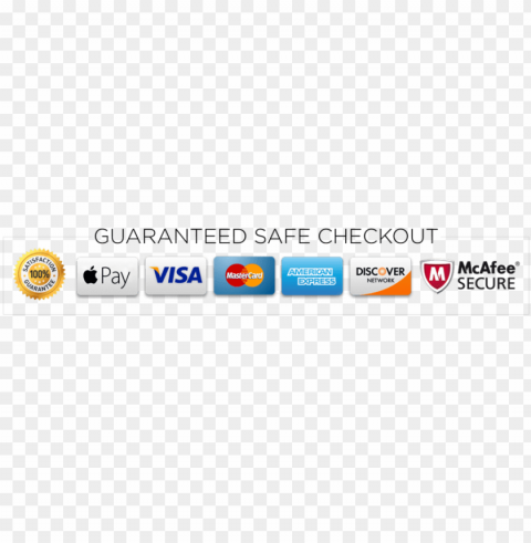 checkout secure - guaranteed safe checkout icons Isolated Artwork with Clear Background in PNG