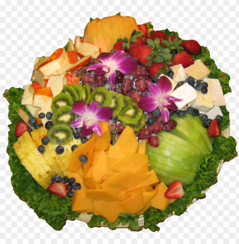 cheese and fruit tray clipped rev 1 - garnish Isolated Object on Clear Background PNG