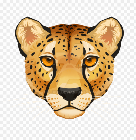 cheetah face PNG files with no background bundle