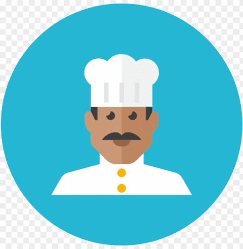 chef Isolated Character in Transparent Background PNG