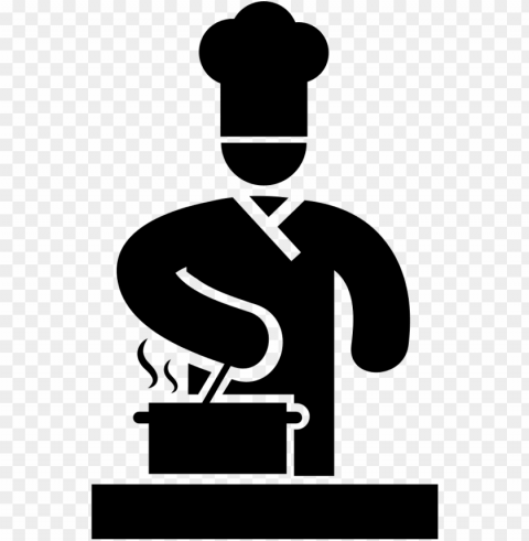 chef cooking on stove comments - icon cooking black ClearCut Background PNG Isolated Element
